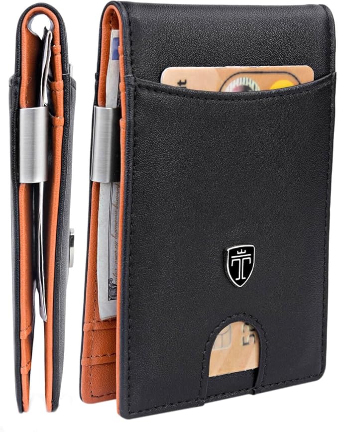 TRAVANDO Money Clip Wallet RIO - Mens Wallets slim Front Pocket RFID Blocking Card Holder Minimalist Mini Bifold Gift Box