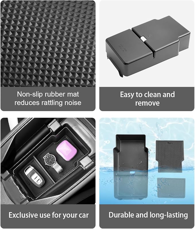 CDEFG for 2024 2025 Buick Envision Center Console Organizer Tray 2024 2025 Buick Envision Accessories Middle Console Organizer Armrest Storage Box(for Armrest)