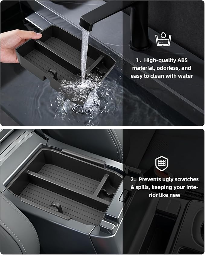 Double-Layer Center Console Organizer for 2026 Subaru Outback(Premium, Limited, Touring, Wilderness, Limited XT, Touring XT), Armrest Storage Box Insert Tray, Outback Interior Accessories
