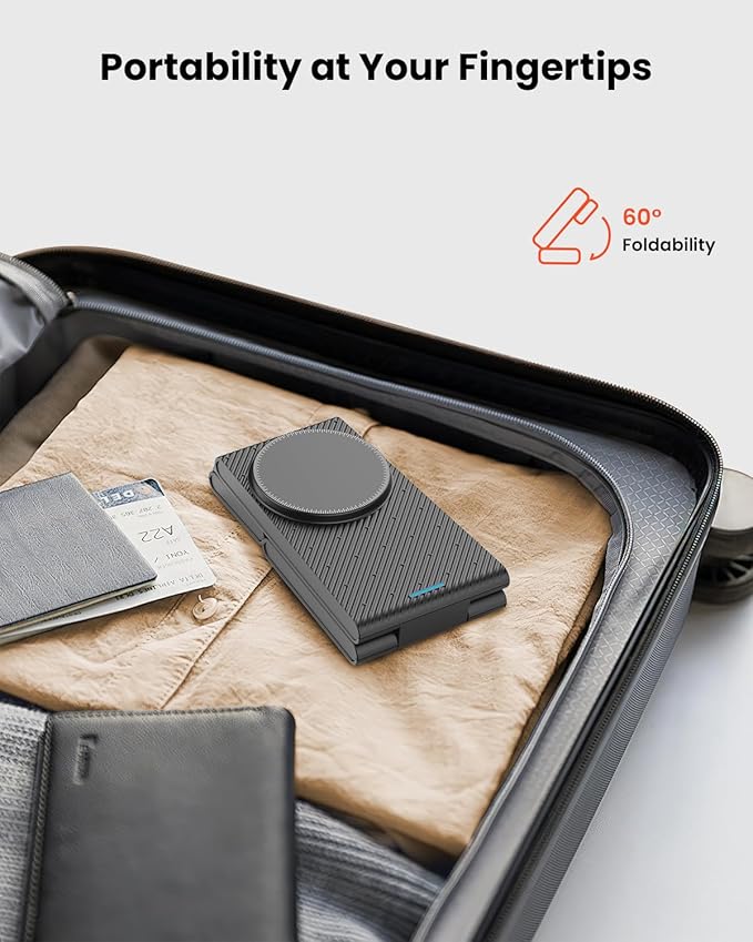 GEEKERA 3 in 1 Wireless Charging Station for Magsafe, Foldable Magnetic Wireless Charger Stand for Multiple Devices, Wireless Charger for iPhone 17 16-12 Series, Apple Watch 11-2, AirPods 4/3/2/Pro