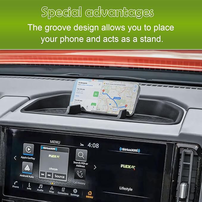 HGWEI Dash Storage Tray Compatible with 2025 2026 Nissan Frontier Accessories Center Console Dashboard Organizer Interior Insert Compartment Mounted Holder (Not for 2022-2024 Frontier)