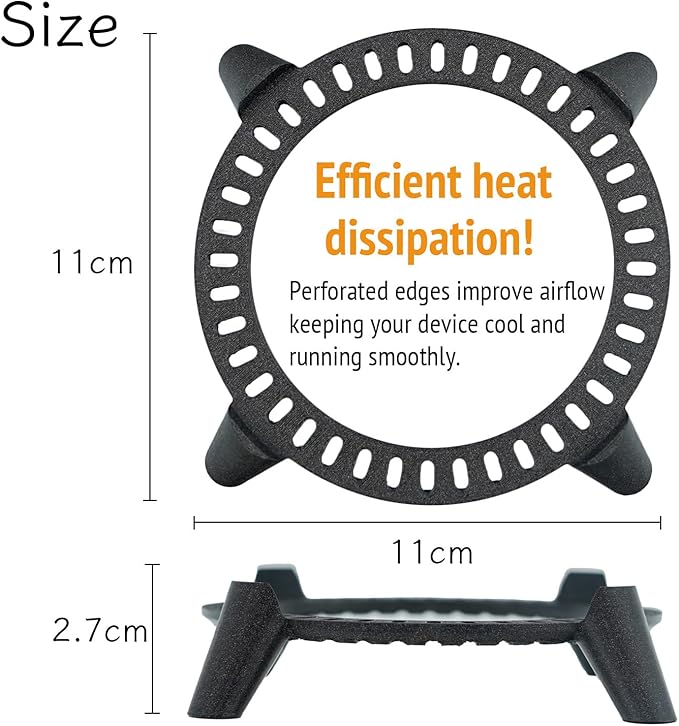 Stand for Mac Mini M4, MacMini M4 Mount, Computer Holder for Mac Mini M4/M4 Pro 2024, Simple Design, Non-Slip Pads, Easy Power Button Access, Horizontal Stand (Black)
