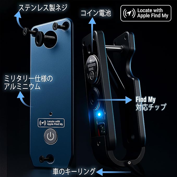 Richboyz Air Keychain for Outdoor Enthusiasts: Lightweight Aluminum GPS Tracker Key Holder for Men & Women