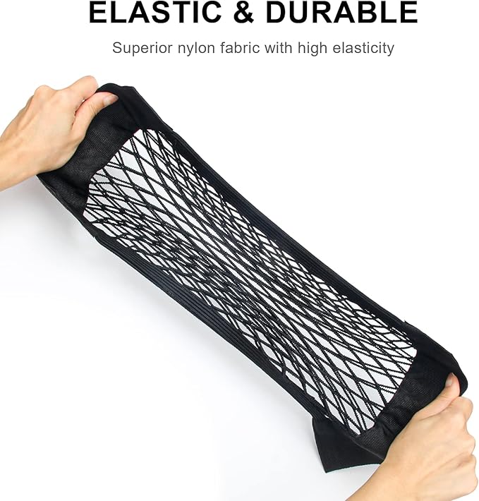 2PCS Universal Car Pouch Mesh Ceiling Netting Storage Auto Wall Sticker Net Pocket Elastic Trunk Organize Bag Black Load Cargo Mesh Storages Holder
