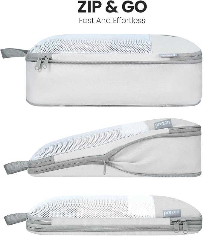 Compression Packing Cubes for Travel, Lightweight Vacation Travel Essentials, Travel Accessories for Suitcase Organizer Bags Set, Durable Luggage Organizer