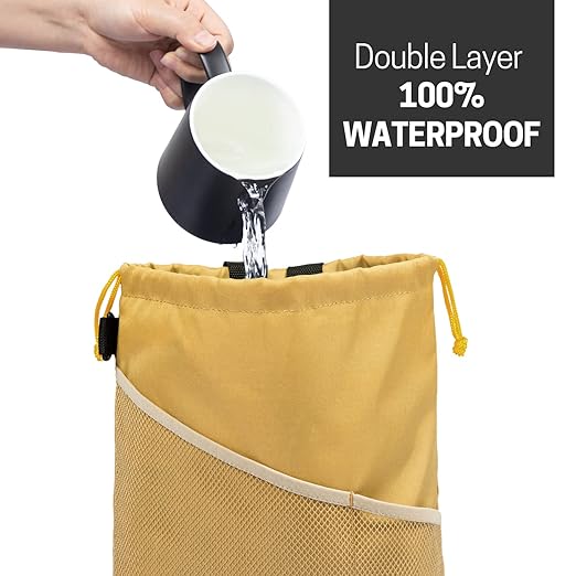 GNEGNI 2PCS Car Garbage Can, Hanging Car Trash Bag with Waterproof Leakproof Lining