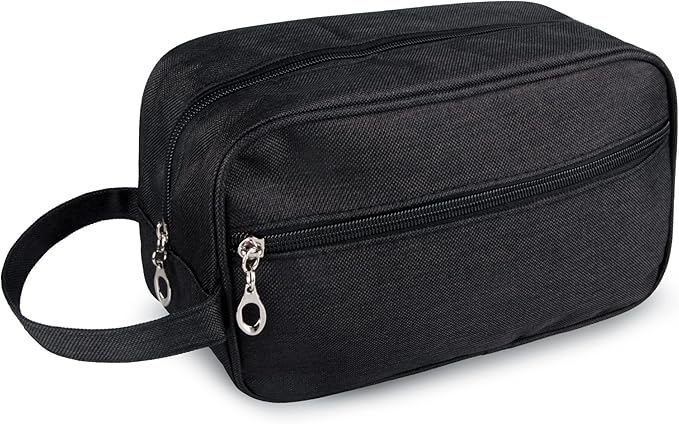 Toiletry Bag, Large Capacity Travel Bag for Toiletries, Waterproof Oxford Fabric Toiletry Organizer for Travel, Business Trips and Daily Use, Travel Essentials for Men or Women (Black)