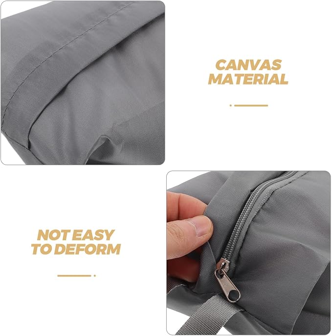 5pcs Waterproof Underwear Travel Bags with Portable Handle Gray Canvas Pouch Suitcase Packing Organizer for Women