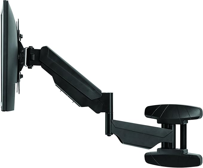 Fellowes 8043501 Floating TV Stand, Wall Mounted TV and Computer Monitor Stand with Single Monitor Arm, 42 Inch Monitor Capacity