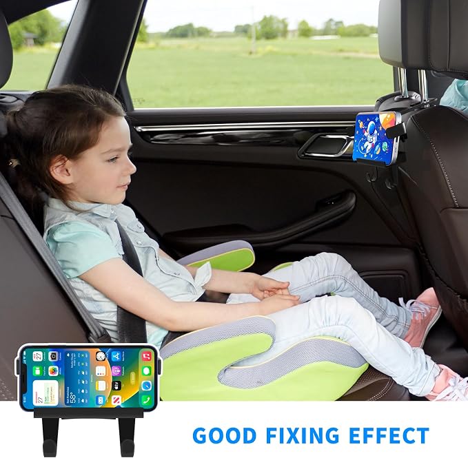 Upgraded Car Headrest Hidden Hook 2 in 1 Car Seat Hooks with Phone Holder for Purse, Hangers Vehicle Organizer ，Durable Hanger Storage Holder Organizer