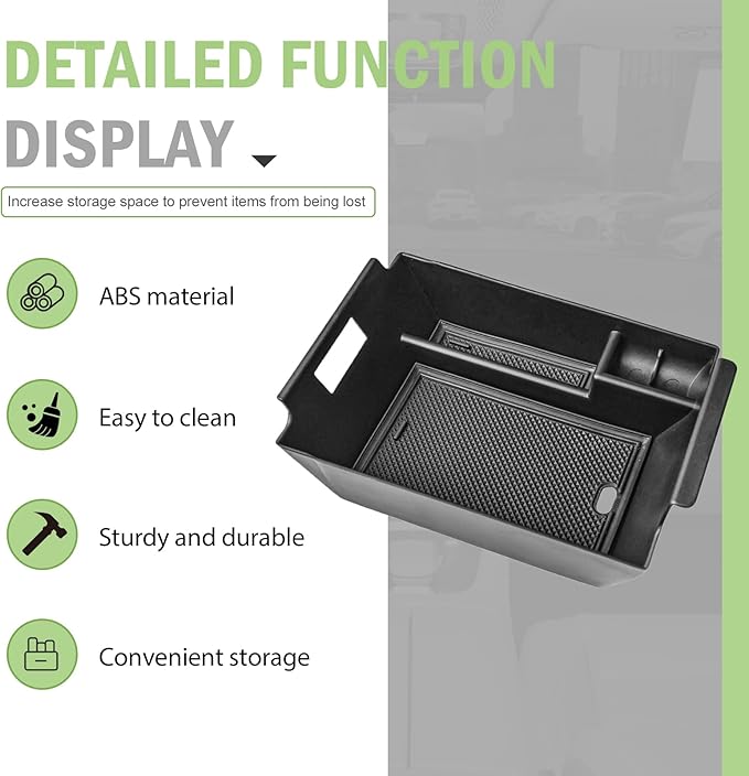 HGWEI Center Console Organizer Compatible with 2020-2026 Mercedes Benz GLE 350 450 580 AMG 53 63S Accessories, GLS 450 580 AMG 63 Armrest Storage Box Insert Tray (Not Fit with Cool Box)
