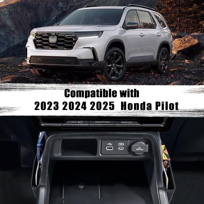 Center Console Organizer Compatible with 2023 2024 2025 2026 Honda Pilot 2026 Passport Gear Shift Console Side Tray Box Interior Accessories