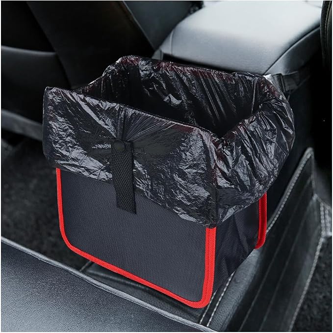 carleef Hanging Car Trash Can,Foldable & Leak-Proof Car Trash Bin with 7L Large Capacity for Keeping Tidy,Multipurpose Universal Cars Garbage Can as Cars Organizer and Storage