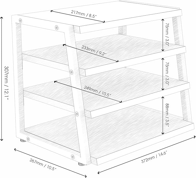 Fenge Dual Monitor Riser with Drawer & 4 Tier Desktop Organizer, Oak