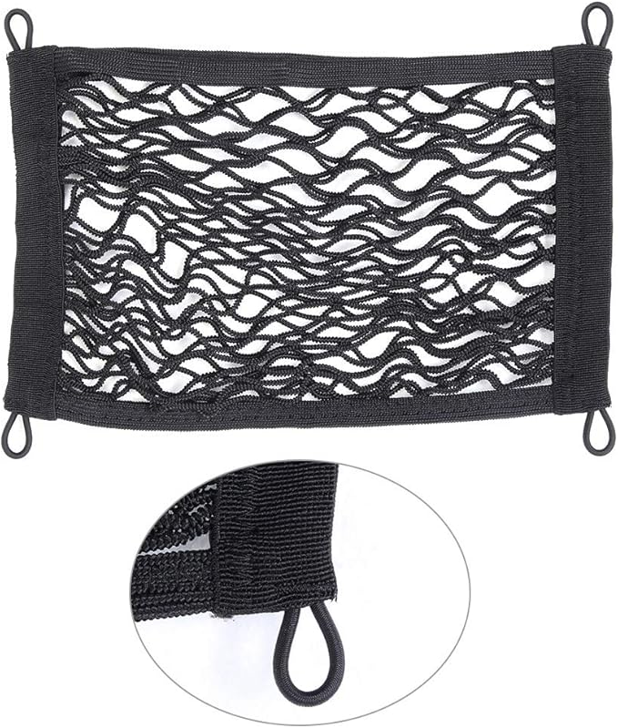 for Universal Elastic mesh net Trunk Bag Car Elastic Netting Carrier Car Trunk Side Cargo Luggage Elastic Storage Net Mesh Pocket Organizer(45 * 25cm)