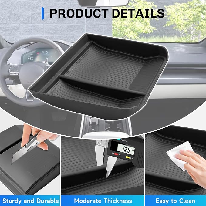 SXCY for 2026 Lexus ES Center Console Organizer for 2026 Lexus ES Accessories Under Console Tray for 2026 Lexus ES TPE Under Console Storage Organizer