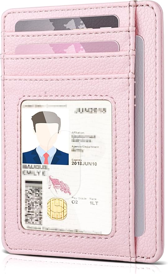 Teskyer Slim Wallet for Men, Minimalist Front Pocket RFID Blocking Leather Wallet Credit Card Holder for Men & Women