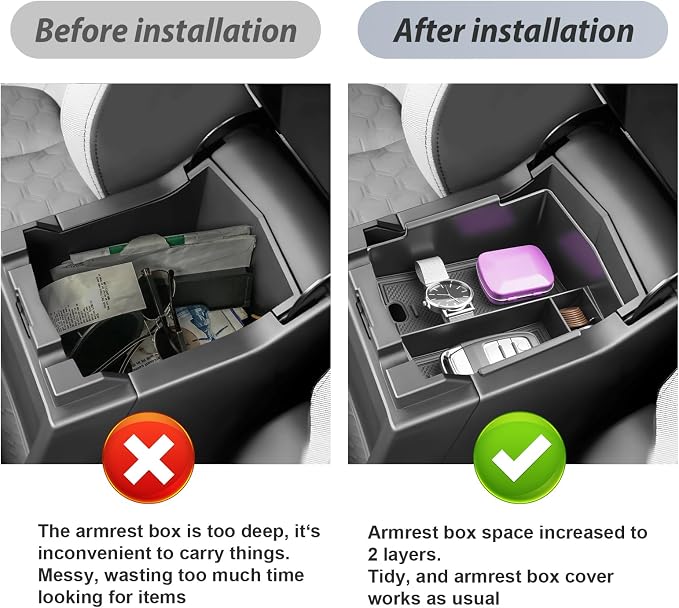 SKTU 3Pcs for 2025 Subaru Forester Center Console Organizer 2025 Forester Console Tray Subaru Forester 2025 Accessories Cup Holder 2025 Forester Wireless Charging Pad with Coin Holder