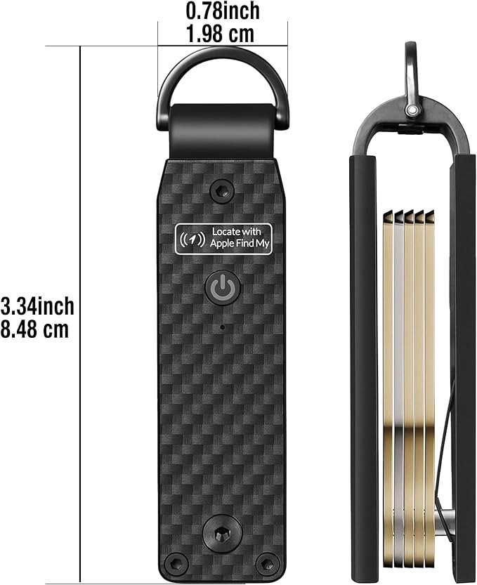 Richboyz Air Keychain for Outdoor Enthusiasts: Lightweight Aluminum GPS Tracker Key Holder for Men & Women