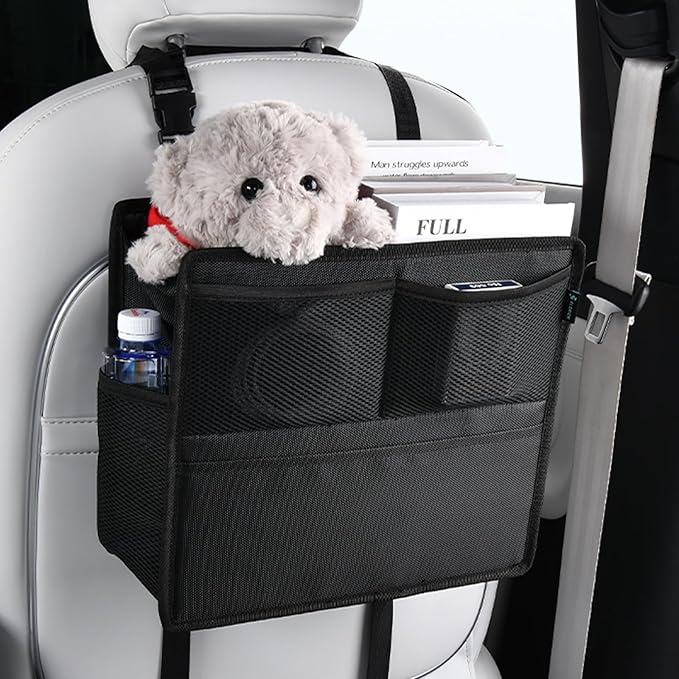 FLORICH Car Backseat Organizer and Trash Can 2-in-1, Premium Hanging Front and Seat Back Organizer, Waterproof Organizer Storage Upgraded for Car Truck SUV