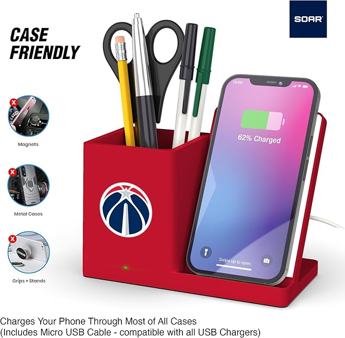 ?ŽSOAR Wireless Charger and Desktop Organizer