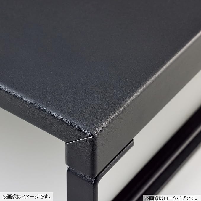 Lihit Lab A7330-124 Computer Stand, Monitor Stand, Desktop Stand, Width 15.4 inches (390 mm), Low Type, Matte Black
