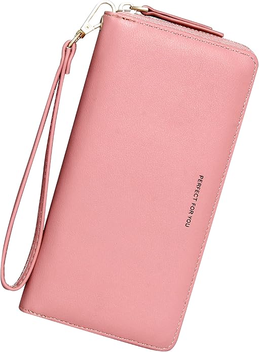 GEEAD Custom Design Wristlet Wallets for Women PU Leather RFID Blocking Wallet