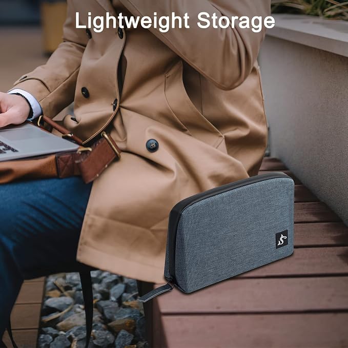 simtoper Electronic Organizer Travel Case – Waterproof Cable Bag for Cord, Charger, Hard Disk, Power Bank – Small Tech Storage for Travel, Backpack, Business Trip, Airplane