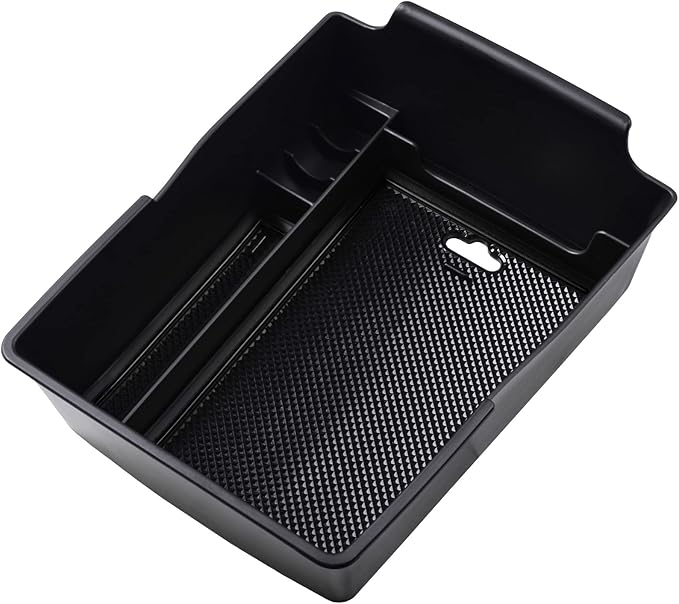 EDBETOS Center Console Organizer Tray Compatible with Hyundai Santa Fe TM 2021 2022 2023 Accessories and Santa Fe SEL 2022 2023 Interior Secondary Armrest Storage Box ABS Insert Tray, Black Trim