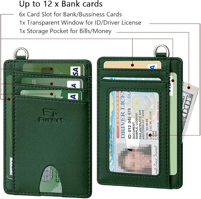 FurArt Slim Minimalist Wallet, Front Pocket Wallets, RFID Blocking, Credit Card Holder for Men