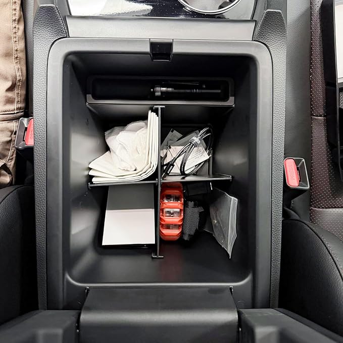 HGWEI Center Console Organizer Compatible with Honda Pilot 2023-2025 and Ridgeline/Passport 2024-2026 Interior Accessories Armrest Storage Box Insert Compartment Dividers Tray, Black