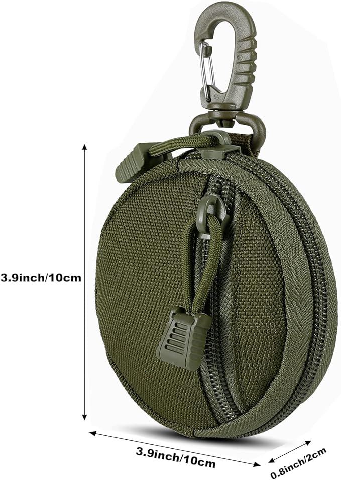 FRTKK 2 Pack Tactical Compact EDC Pouches Military Molle Utility Pouch Accessories Organizer Pouch Coin Purse Keychain Pocket Credit Card Holder Waist Pack
