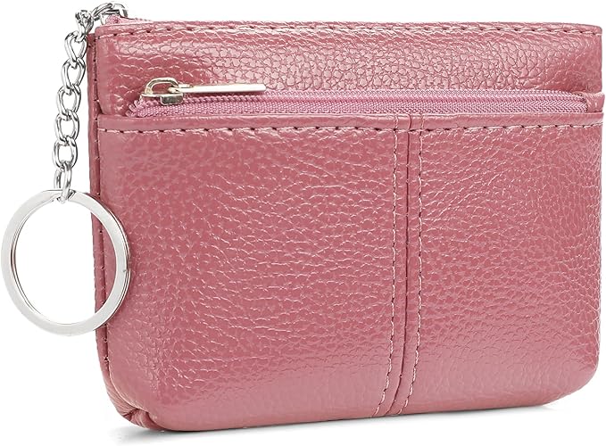 SENDEFN Leather Coin Purse for Women Small KeyChain Change Pouch Credit Card Holder