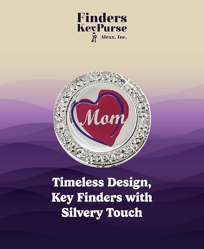 Women’s Bag Charm Key Finder, Car Keychain Hook, Cute Purse Organizer & Tote Bag Accessories, Gifts for Mom - Bling