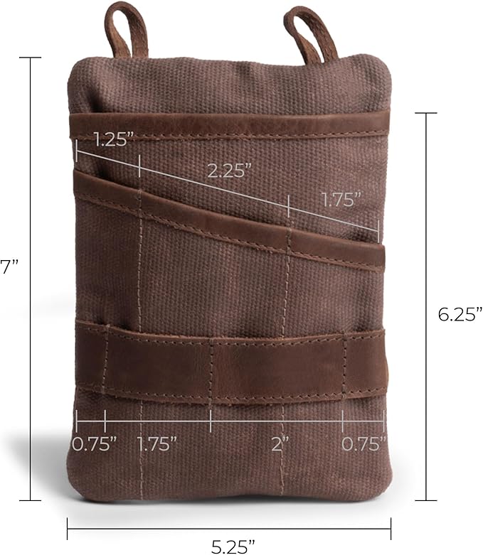 Hide & Drink, Multi-Tool Pocket Pouch XL, Compact Multipurpose EDC Zippered Bag, Mini Camping Tool Case, Knife Holster, Handmade Slim Organizer