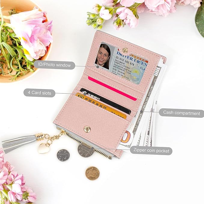 Valentoria Womens Wallet Cute Elegant Long Slim Card Holder Case Minimalist Coin Purse Thin Tassels Zip Clutch Wallets for Girls Ladies | Cute, Elegant, Long, Slim, Case, Minimalist