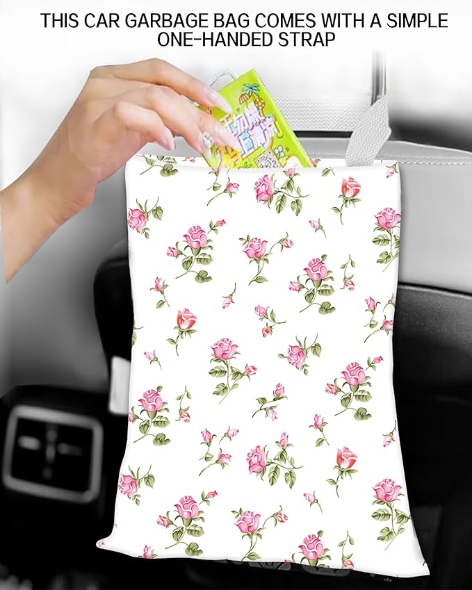 Hanging Car Trash Can and Bag for Accessories