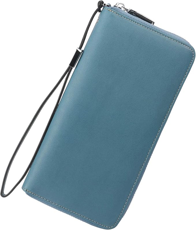Lavemi Small Compact Women Wallet RFID Blocking Genuine Leather Bifold Purse with ID Windows