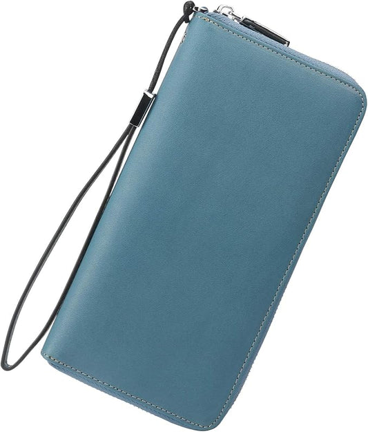 Lavemi Small Compact Women Wallet RFID Blocking Genuine Leather Bifold Purse with ID Windows