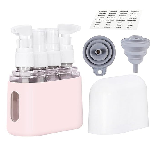 Bpluma Travel Bottles, Leak Proof Containers For Toiletries TSA Approved Airplane Accessories Kits For Liquid With Labels