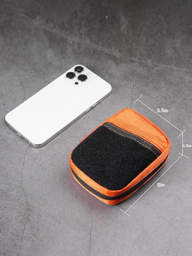 VIPERADE VE31 Small EDC Pouch, Men's Pocket Organizer, Small EDC Organizer Multitool Pouch for Camping/Hiking/Bushcraft (Black)