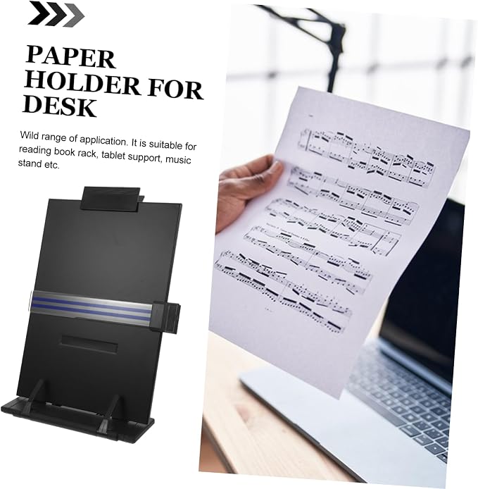 TEHAUX Adjustable Desktop Document Holder Reading Stand for Books and Papers Lightweight and Portable for Study and Office Use and Material