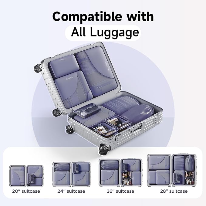 9 Set Packing Cubes for Travel, Gifts for Women Mom,Anti-Tearing Suitcase Organizer,OlarHike Vacation Essentials & Accessories for Cruise Ship