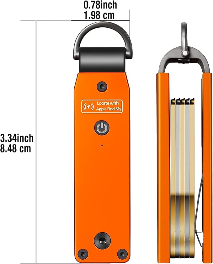 Richboyz Air Keychain for Outdoor Enthusiasts: Lightweight Aluminum GPS Tracker Key Holder for Men & Women