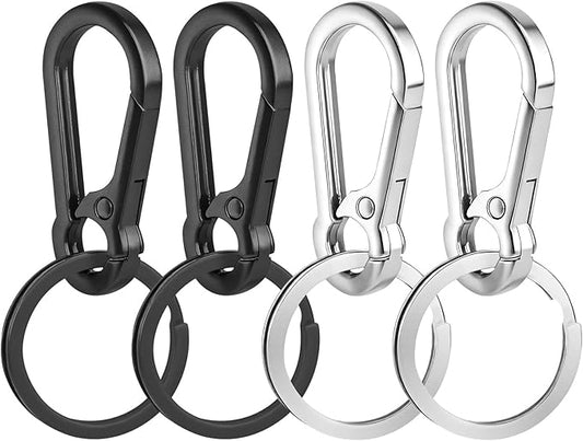 4Pcs Key Organizer Key Chain, Metal Carabiner Keychain for Car Keys, Durable Keyring Holder Keychain Clip for Men Women