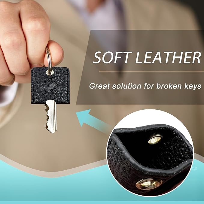 Soft Leather Key Sleeve, 3pcs Keychain Key Fod, Protector for Broken Car Keys