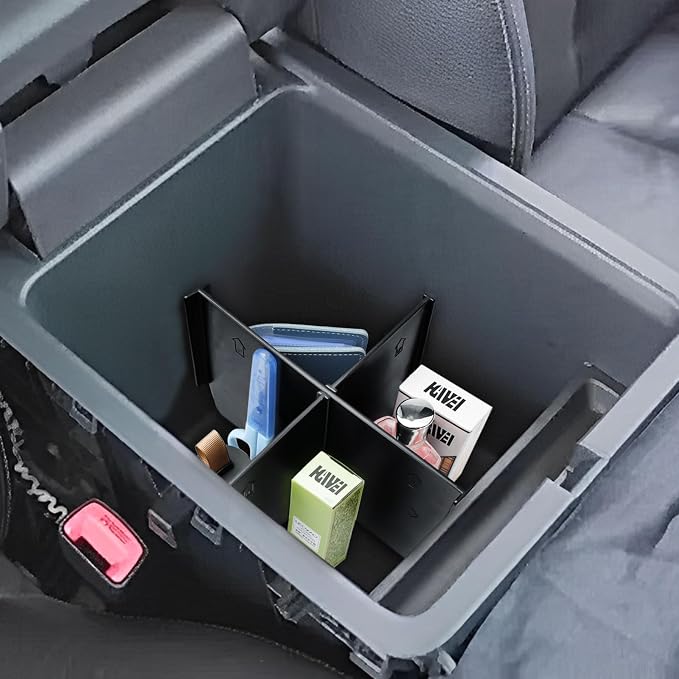 HGWEI Center Console Organizer Compatible with Honda Pilot 2023-2025 and Ridgeline/Passport 2024-2026 Interior Accessories Armrest Storage Box Insert Compartment Dividers Tray, Black