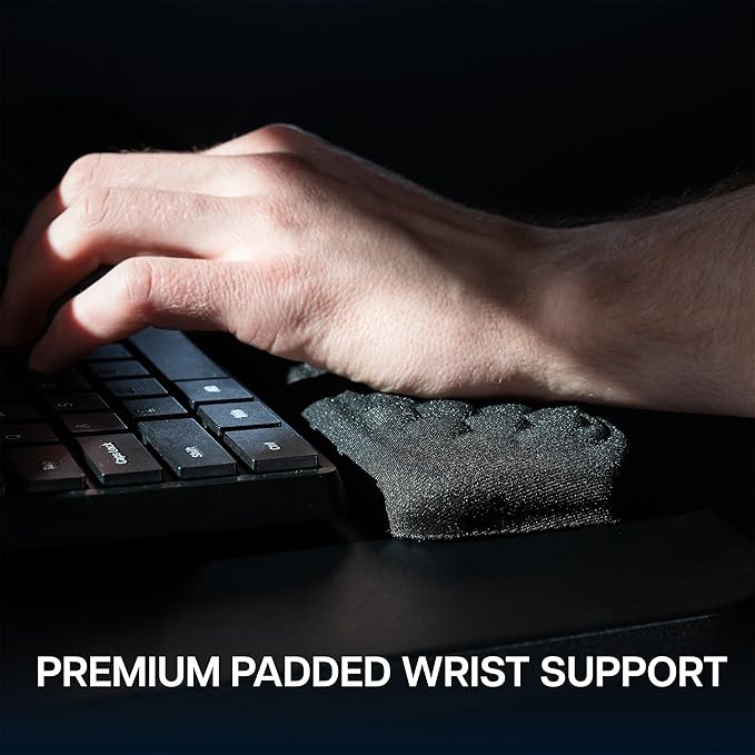 VIVO Premium Adjustable 34 x 11 inch Computer Keyboard and Mouse Platform Tray, Ergonomic Under Table Desk Mount Drawer with Padding, Black, MOUNT-KB34P-B