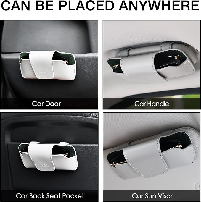 Sunglass Holder for Car Visor Glasses Case Non-Slip Clip Universal for Sunglasses Eyeglasses Car Interior Accessory