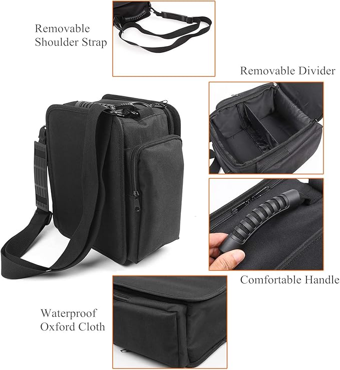YOCTM Under Seat Organizer for 2007-2025 Jeep Wrangler JK JL JLU 4XE Sports Rubicon Gladiator JT Backseat Rear Under Seat Storage Bags Black Portable Storage Tool Kits Pocket…